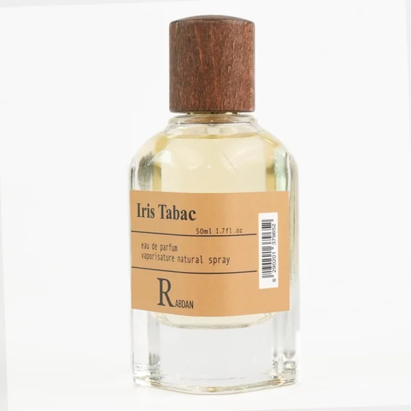 RABDAN Iris Tabac 50ML EDP is a luxury perfume that blends cinnamon and tobacco with rich dark chocolate and iris, rounded by a warm base of cacao pod, tonka bean, and olibanum. A premium fragrance for men and women, perfect for those who love the richness of UAE perfumes.