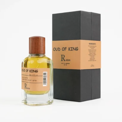 RABDAN Oud of King 50ML EDP is a luxurious fragrance for men featuring vibrant top notes of passionfruit, fruity notes, Turkish rose, and saffron, with a warm base of leather, Akigalawood, amber, and vanilla. This luxury perfume is one of the most sought-after UAE perfumes for men, embodying elegance and sophistication.