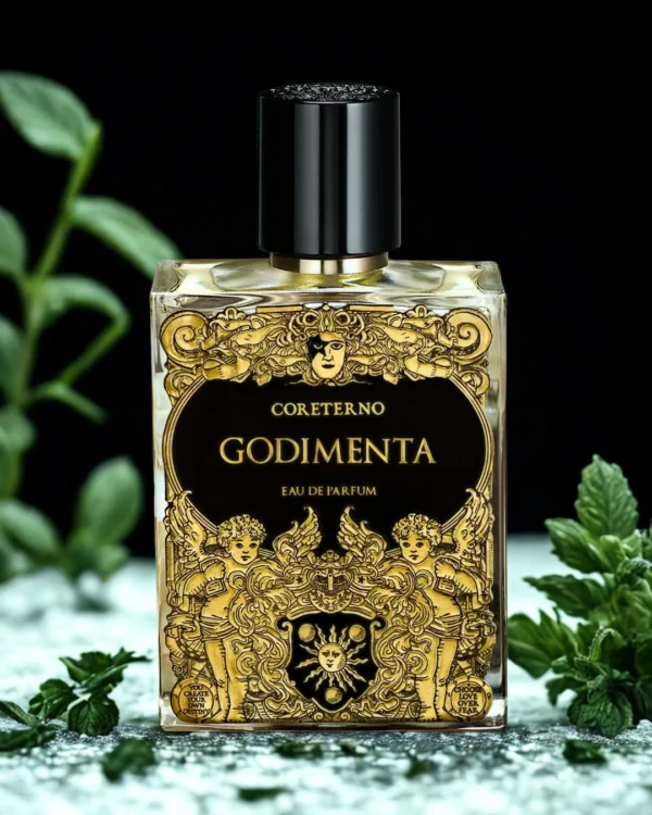 Coreterno Godimenta Eau de Parfum 100ml – Luxurious sculpted fragrance with ginger, bergamot, amber, and woods