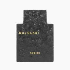 Rubini Nuvolari Extrait de Parfum – unisex leather fragrance inspired by racing legend Tazio Nuvolari with fuel and asphalt accords.