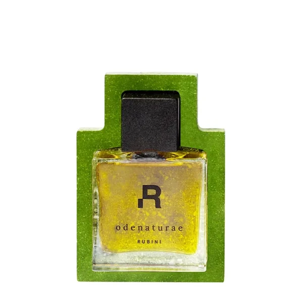 Rubini Odenaturae Eau de Parfum – unisex chypre fragrance inspired by nature with green herbal and floral notes.