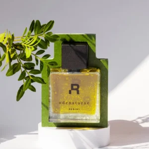 Rubini Odenaturae Eau de Parfum – unisex chypre fragrance inspired by nature with green herbal and floral notes.