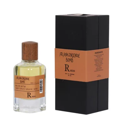Rabdan Frankincense Bomb 50ml EDP – luxury oriental woody perfume with frankincense, sandalwood, vanilla, and saffron.