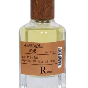 Rabdan Frankincense Bomb 50ml EDP – luxury oriental woody perfume with frankincense, sandalwood, vanilla, and saffron.