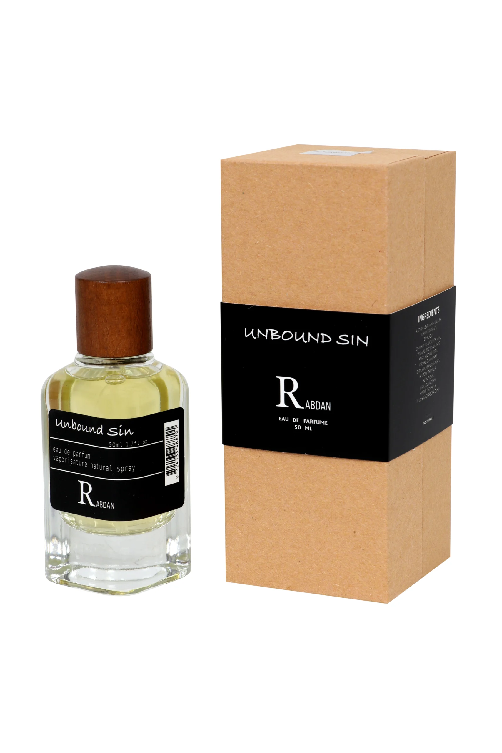 Rabdan Unbound Sin EDP 50ml luxury perfume packaging