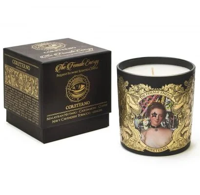 Coreterno The Female Energy black glass candle