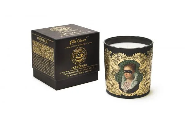 Coreterno The Secret aromatic candle black glass